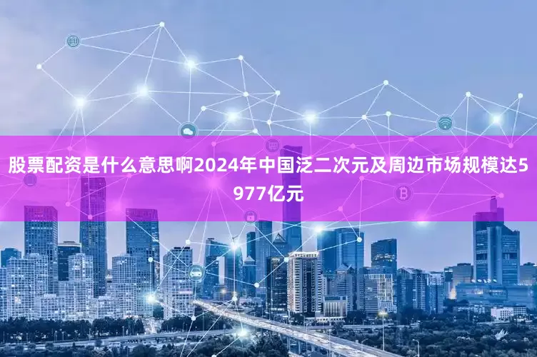 股票配资是什么意思啊2024年中国泛二次元及周边市场规模达5977亿元